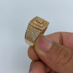 14K Gold Rose Square Diamond Ring - additional product view 6