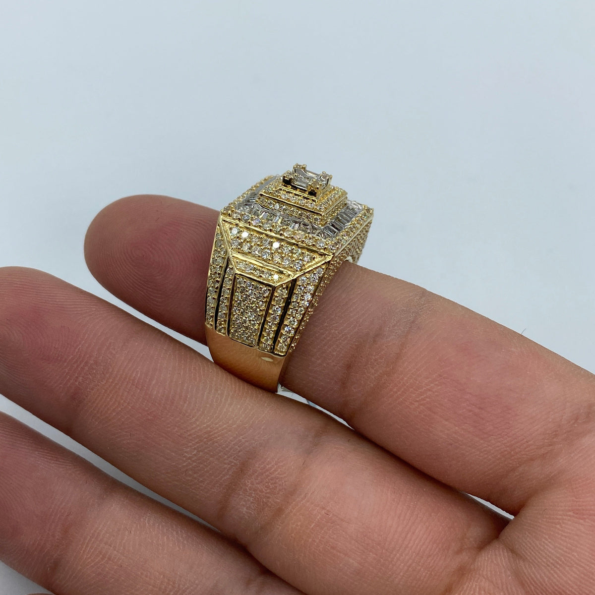 14K Gold Diamond Baguette Power Ring - additional product view 9