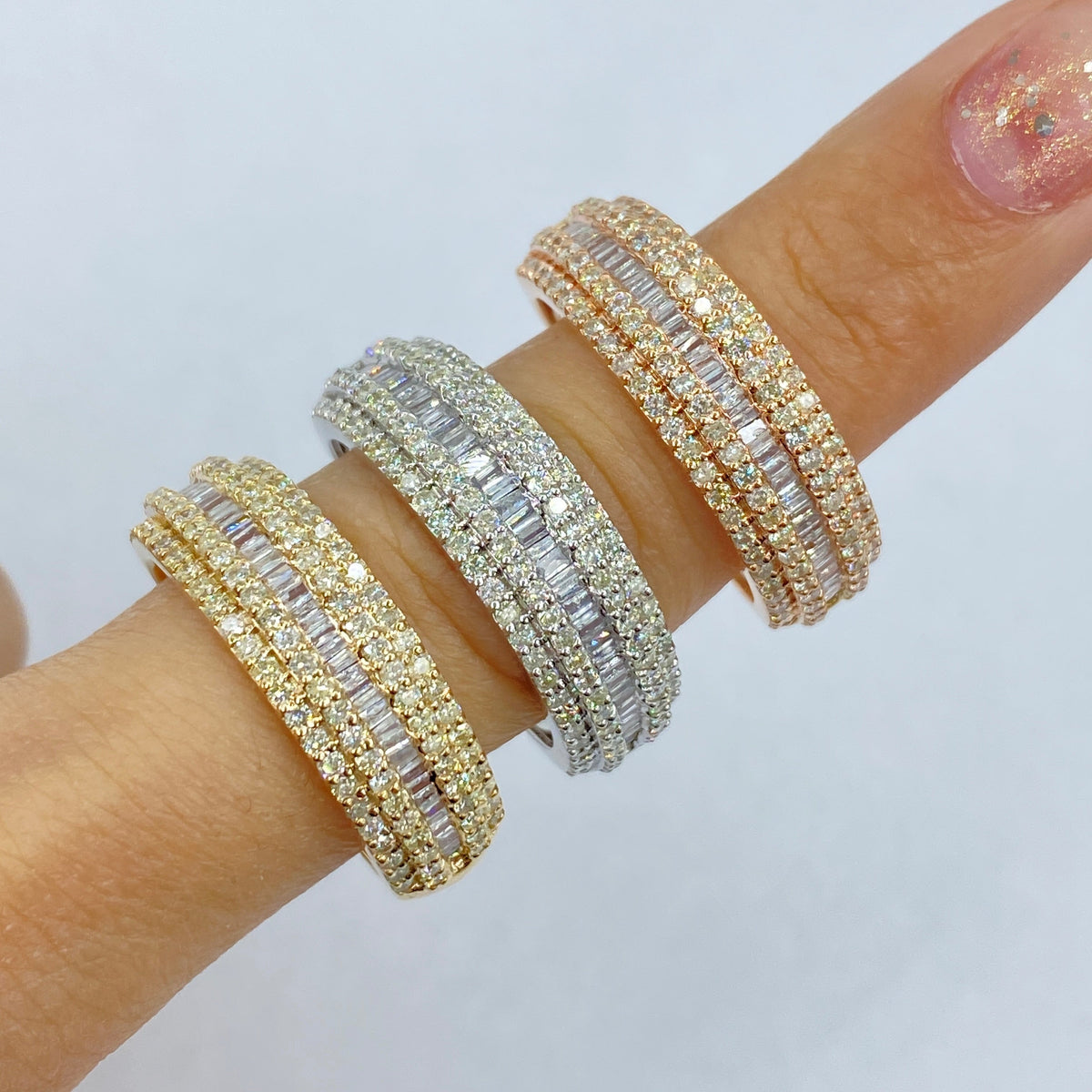 10K Gold Succession Diamond Baguette Ring - additional product view 3