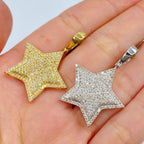 10K Gold Cosmic Star Diamond Pendant - additional product view 2