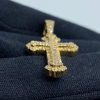 10K Gold Trefoil Cross Diamond Pendant - additional product view 4