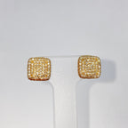 14K Gold 8mm Irving Rounded Square Diamond Earrings - additional product view 3