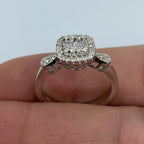 14K Gold Square Diamond Baguette Engagement Ring - additional product view 7