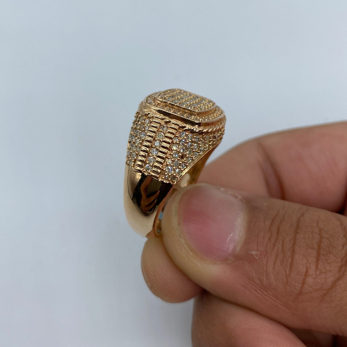 14K Gold London Square Diamond Ring - additional product view 5