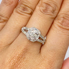 14K Gold Noble Rectangle Diamond Baguette Ring - additional product view 2