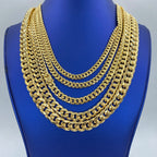 14K Gold Semi-Solid Cuban Link Chains 22–24 in - additional product view 2