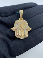 14K Gold Hamsa Diamond Pendant - additional product view 5