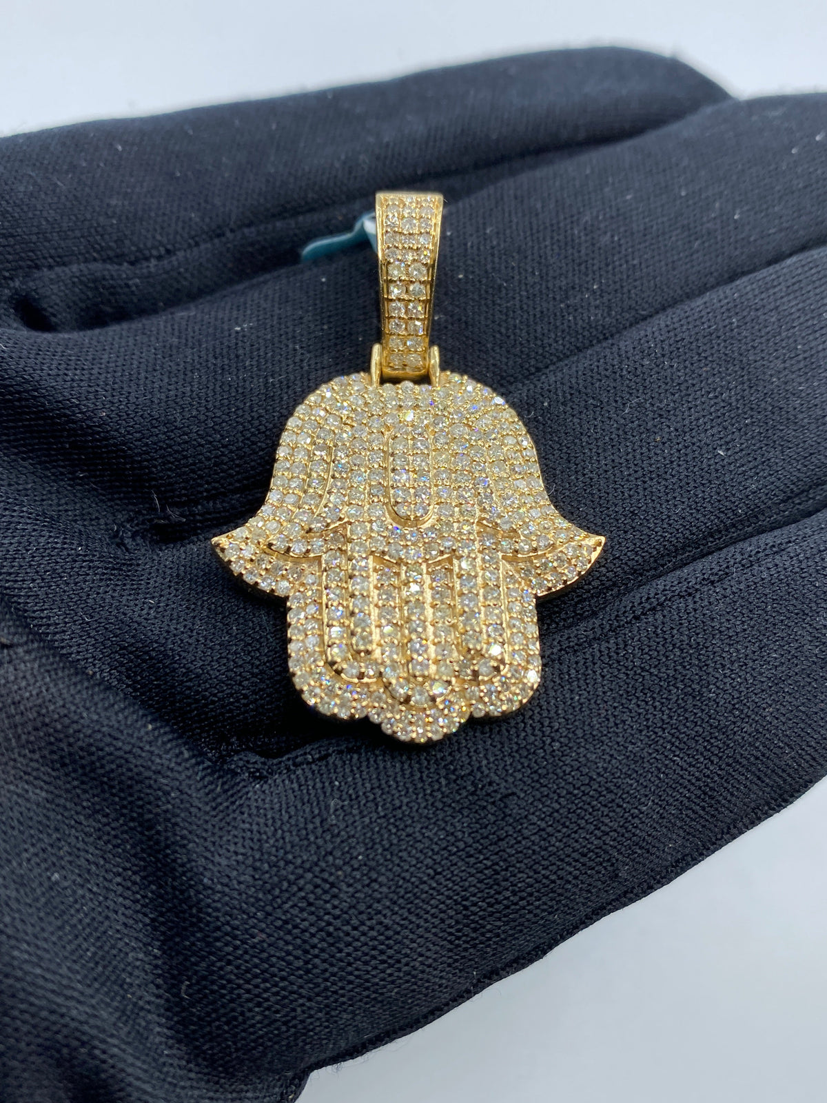 14K Gold Hamsa Diamond Pendant - additional product view 5