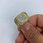 14K Gold Roman Square Diamond Ring - additional product view 3