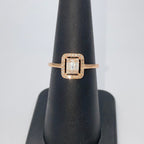 14K Gold Palace Square Halo Diamond Baguette Engagement Ring - additional product view 10