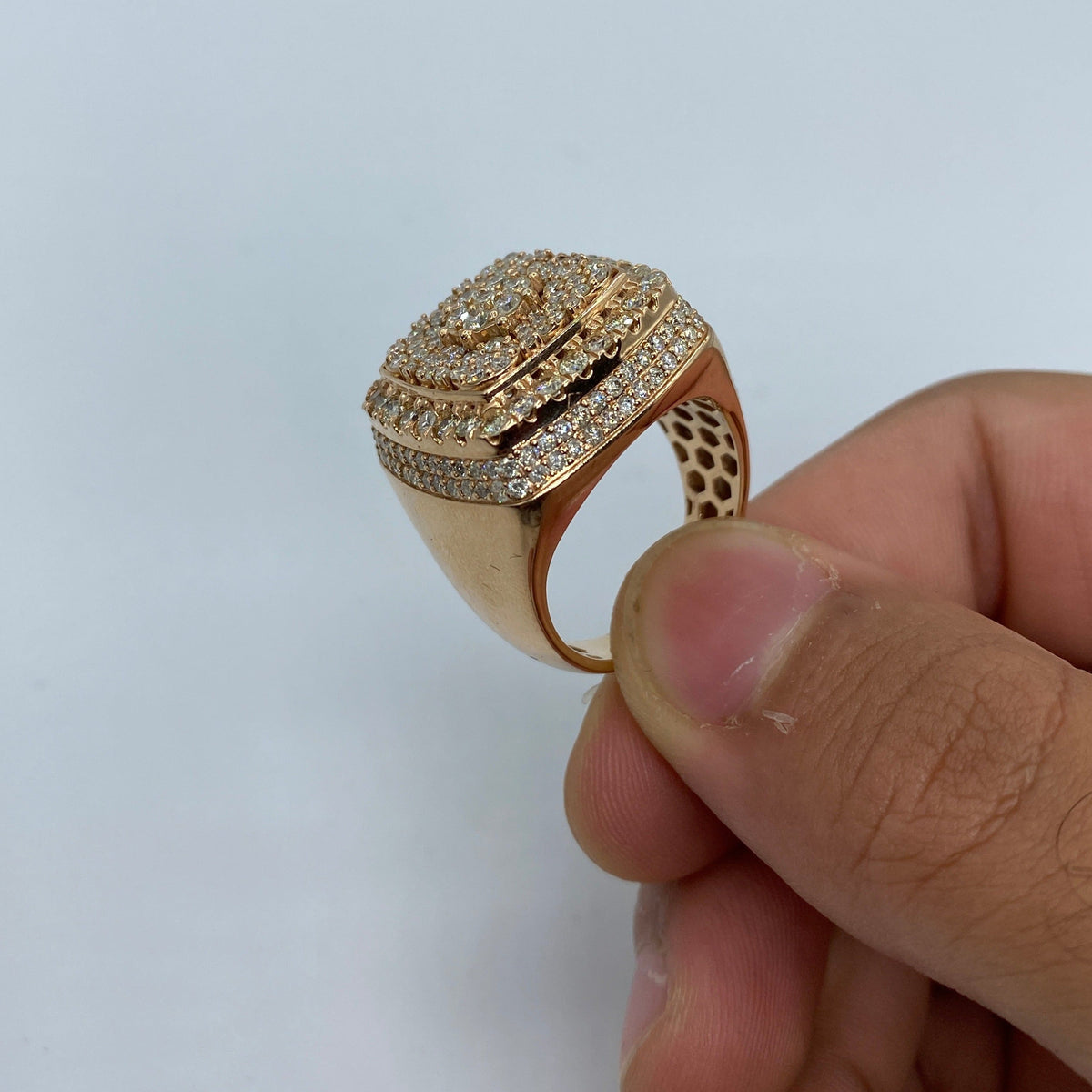 14K Gold Rose Jumbo Diamond Ring - additional product view 4