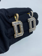 Initial D Baguette Diamond Pendant - additional product view 5