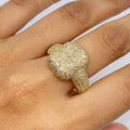10K Gold/14K Presidential Iced Diamond Ring in yellow gold, 10K - close-up product photo