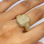 10K Gold/14K Presidential Iced Diamond Ring in yellow gold, 10K - close-up product photo