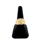 10K Gold Bubble Script Initial Diamond Ring - additional product view 10