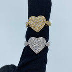 14K Gold Heart Halo Diamond Ring - additional product view 4
