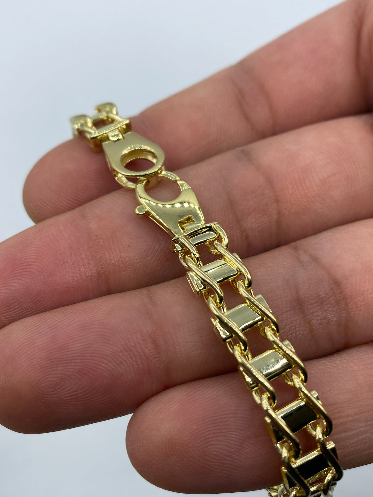 14K Gold Italian Link Bracelet 8.5 in - additional product view 3