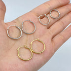 14K Gold Tube Hoop Earrings - additional product view 2