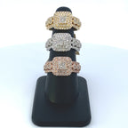 10K Gold Square Cake Diamond Ring - additional product view 2