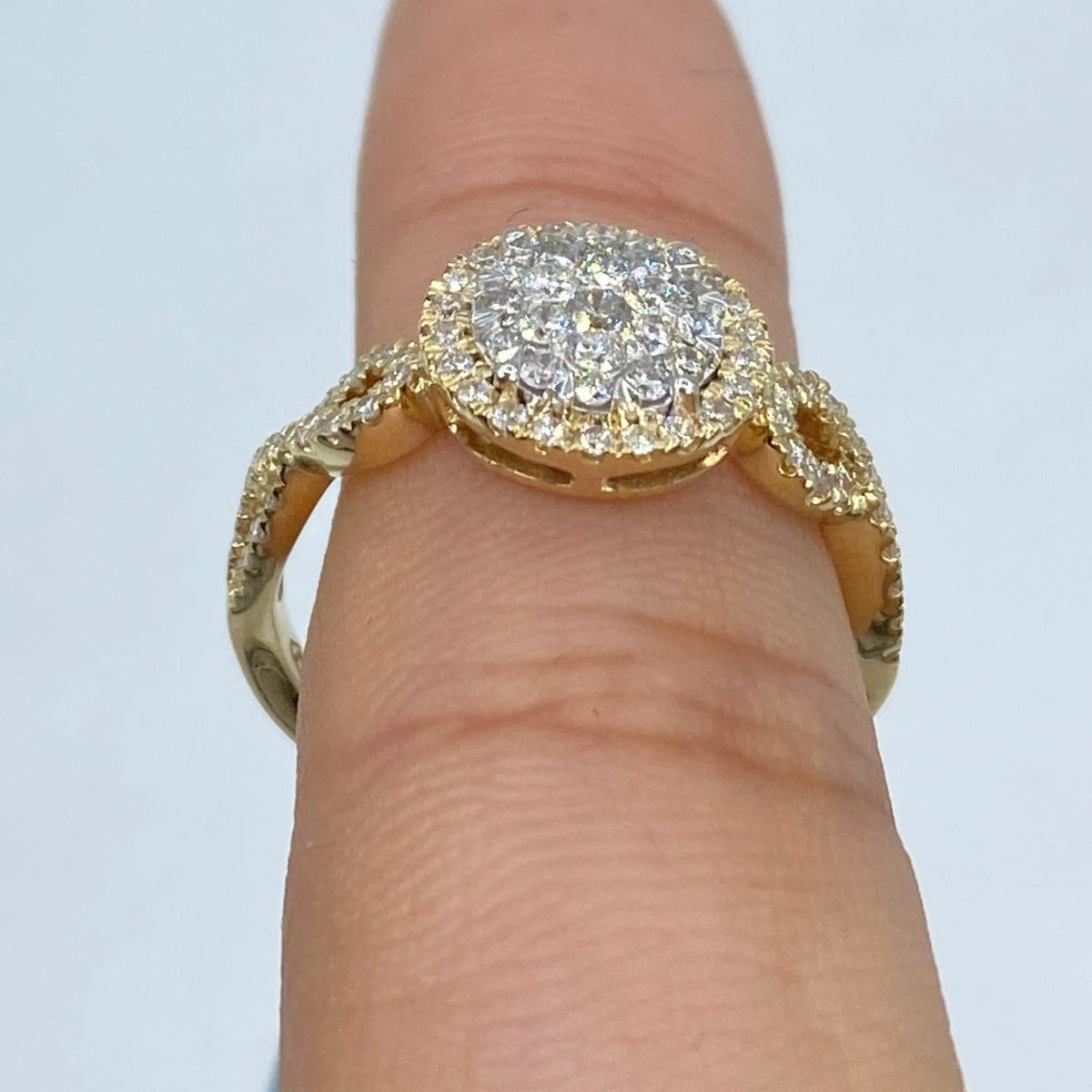 14K Gold Forever Circle Halo Diamond Ring - additional product view 4