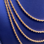 10K 3.6mm Rope Chain in Rose Gold 16–22 in - additional product view 3