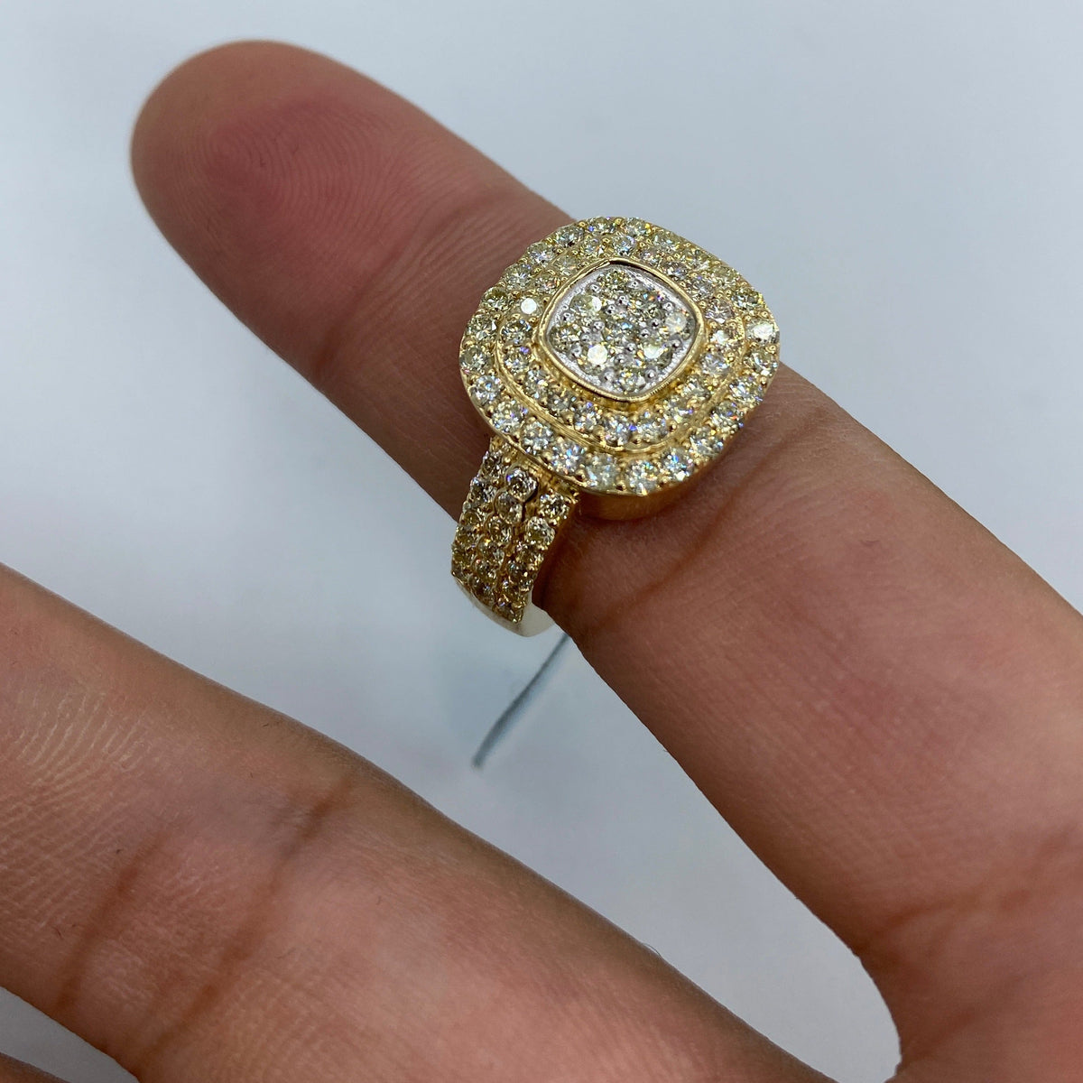 14K Gold Square Madrid Diamond Ring - additional product view 7