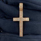 14K Rose Gold Latin Cross Diamond Pendant - additional product view 2