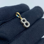 14K Gold Number 8 Diamond Pendant - additional product view 3