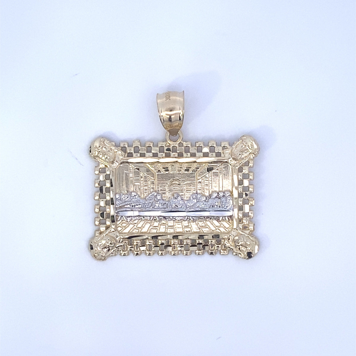 10K Gold Last Supper Pendant- 1.7 in - additional product view 4