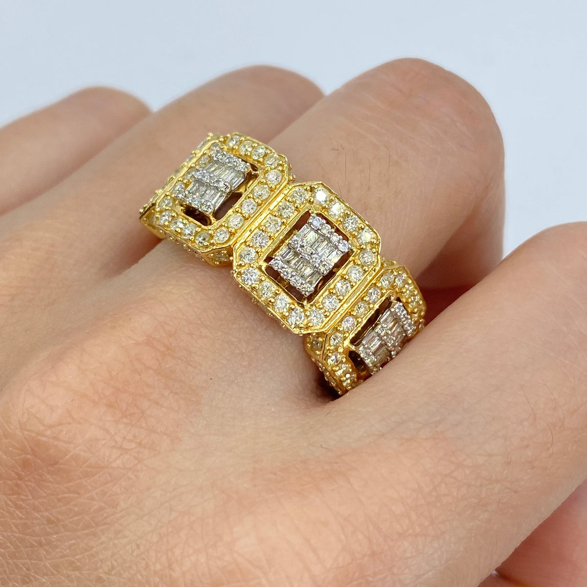 14K Gold Champion Rectangle Diamond Baguette Ring - additional product view 3