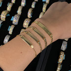 14K Gold Custom Name Plate Baby Bracelet - additional product view 2