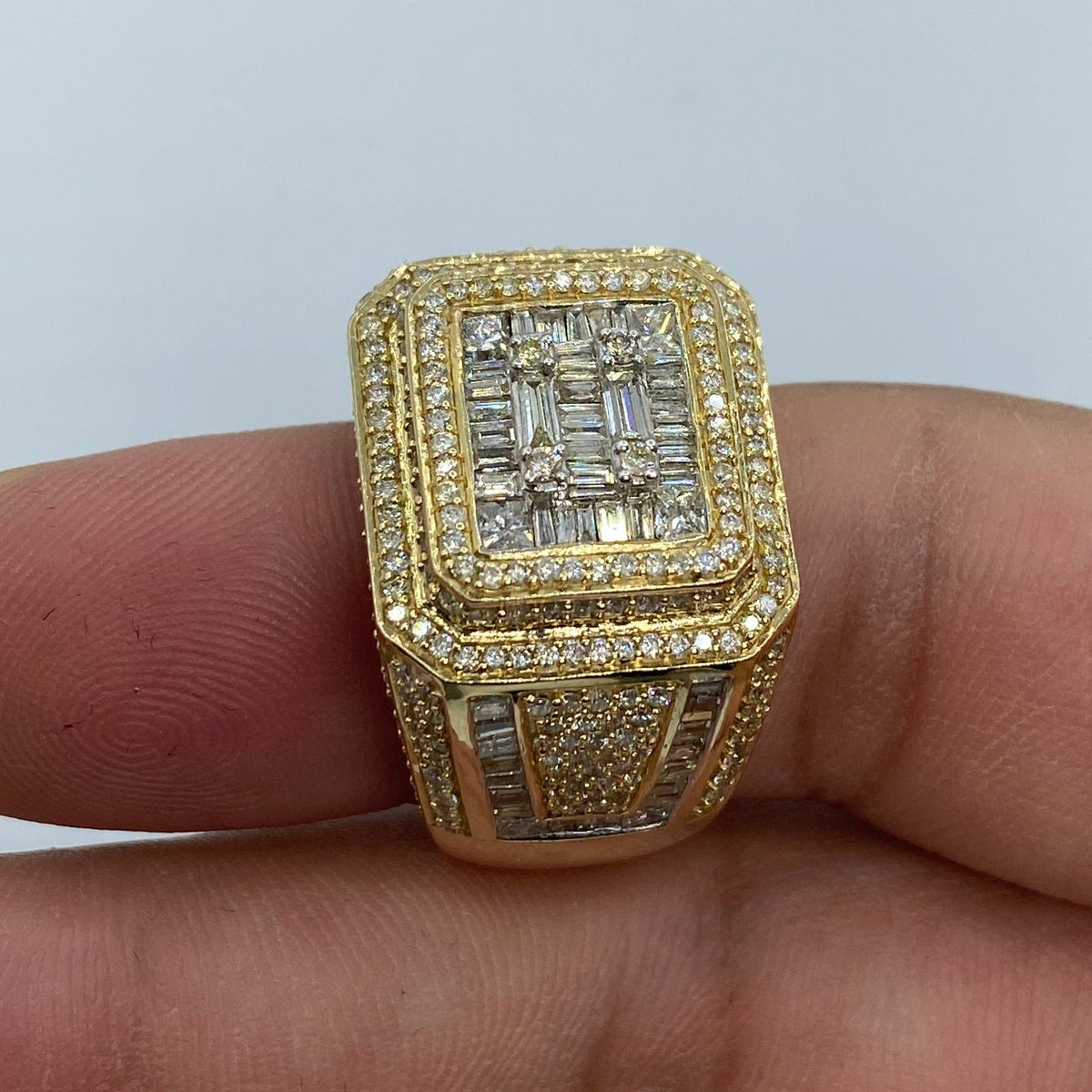 14K Gold 18.4mm Champion Diamond Baguette Ring - additional product view 5