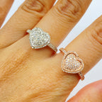 14K Gold Lace Heart Diamond Engagement Ring - additional product view 2