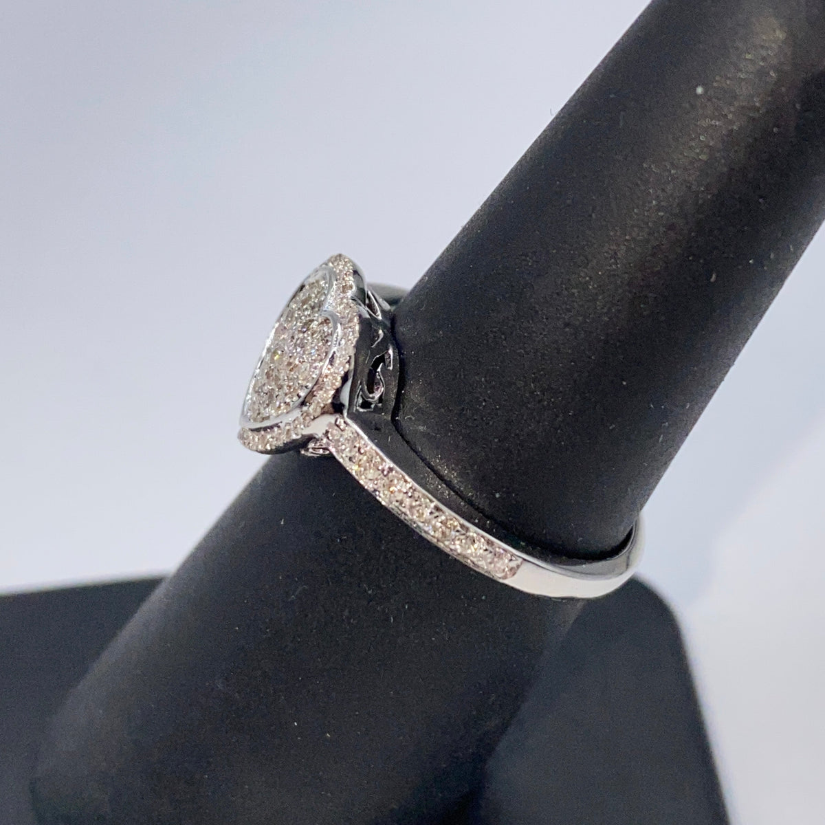 14K Gold Lace Heart Diamond Engagement Ring - additional product view 8