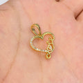 10K Gold Love Heart Diamond Pendant - main product photo
