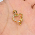 10K Gold Love Heart Diamond Pendant - main product photo
