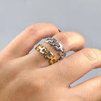 14K Gold Link Diamond Clasp Ring - main product photo