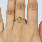 14K Gold Lover Heart Diamond Ring - additional product view 4