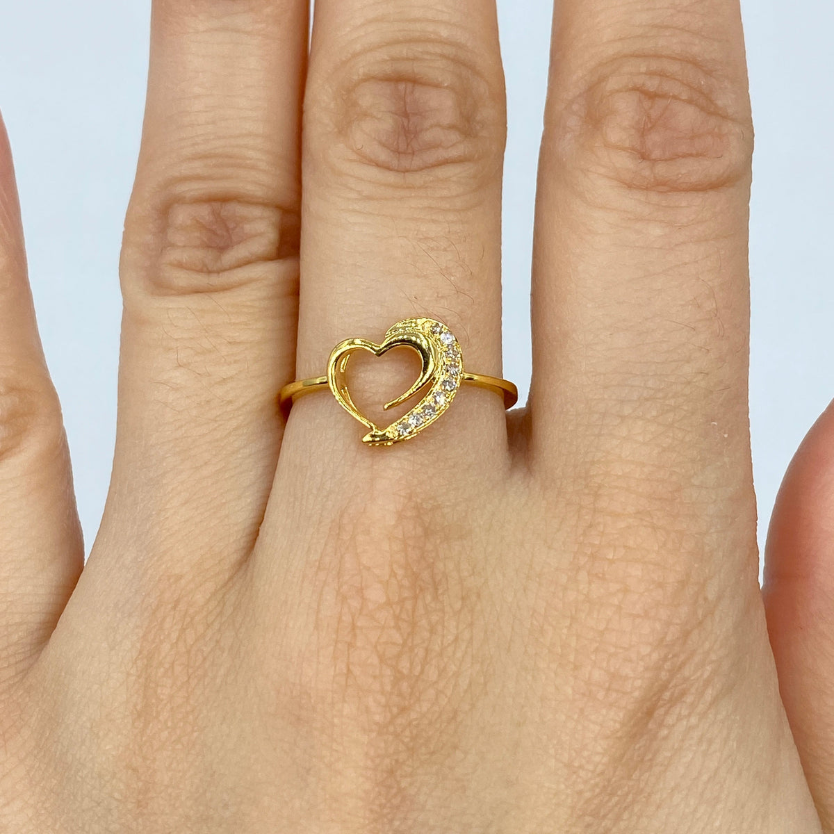 14K Gold Lover Heart Diamond Ring - additional product view 4