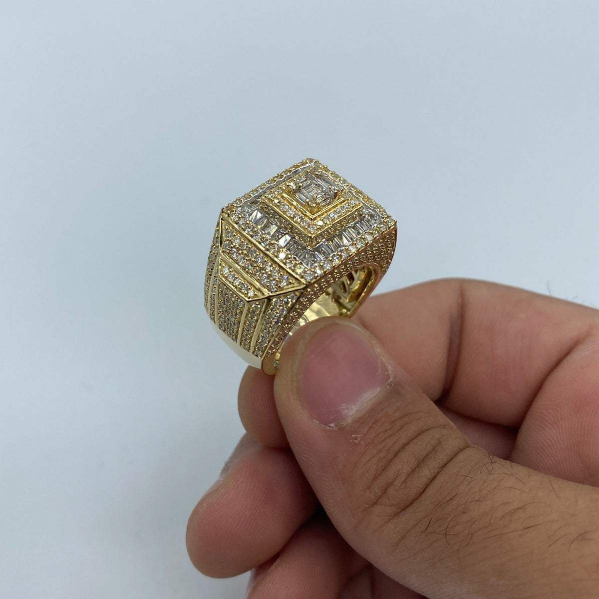 14K Gold Diamond Baguette Power Ring - additional product view 4