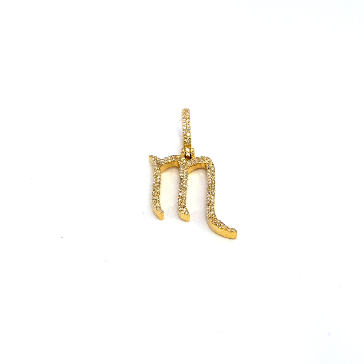 10K Gold Scorpio Sign Diamond Pendant - additional product view 2