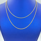 14K Gold 1.5mm Rope Chain 18–20 in - additional product view 2