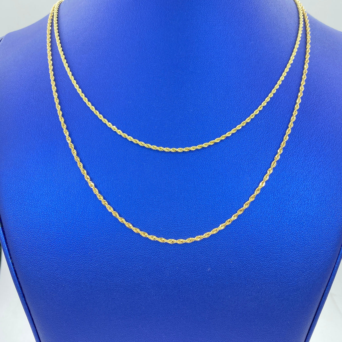 14K Gold 1.5mm Rope Chain 18–20 in - additional product view 2