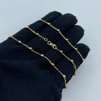 10K Gold Ball Anklet - additional product view 3
