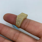 14K Gold Rectangle Ice Diamond Ring - additional product view 6