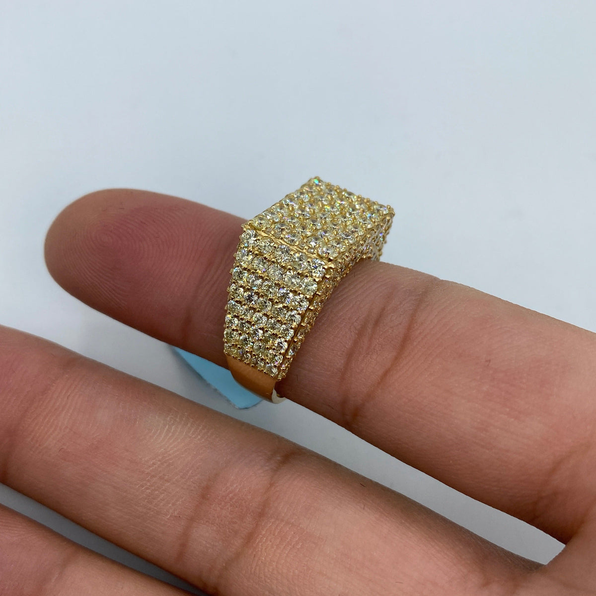 14K Gold Rectangle Ice Diamond Ring - additional product view 6