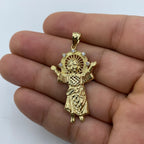 14K Gold Baby Jesus Pendant 1.8 in - additional product view 3