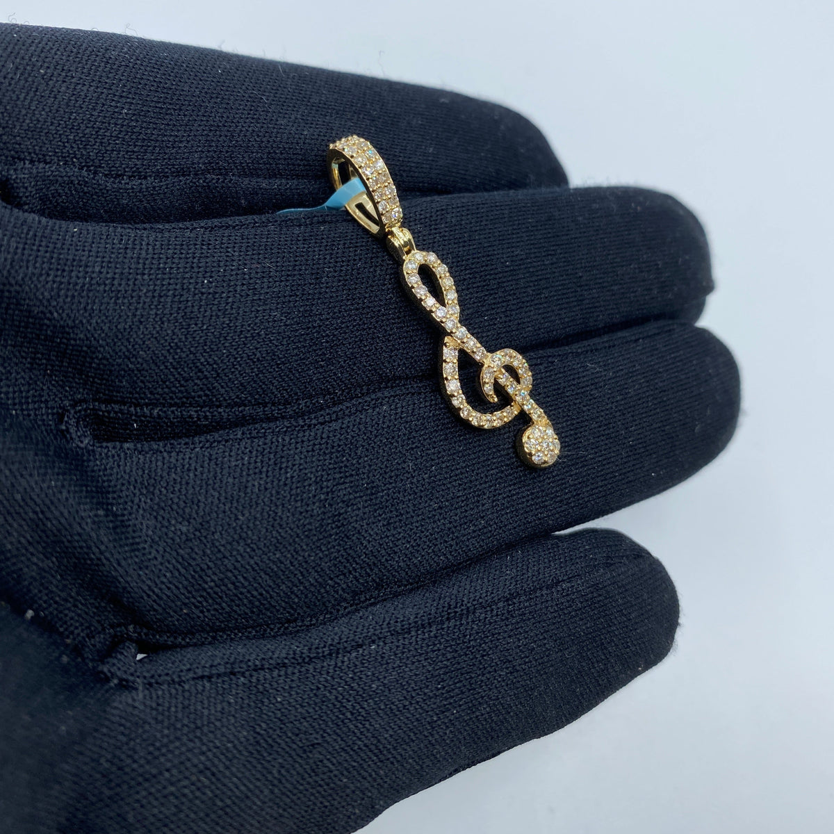 14K Gold Music Note Diamond Pendant - additional product view 3