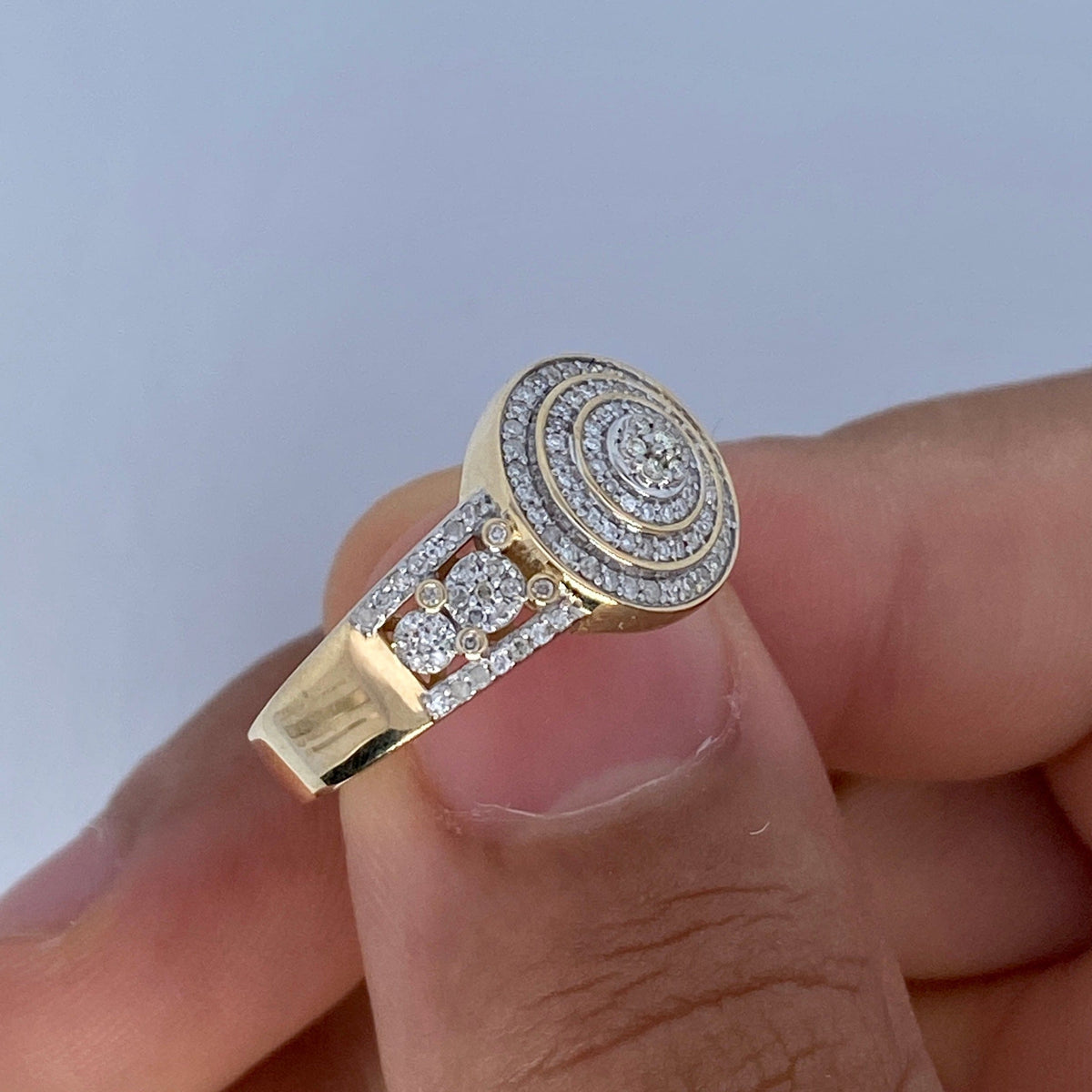 14K Gold Ripple Diamond Ring - additional product view 2