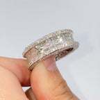 14K Gold 8mm Iced Infinity Diamond Baguette Ring - additional product view 2